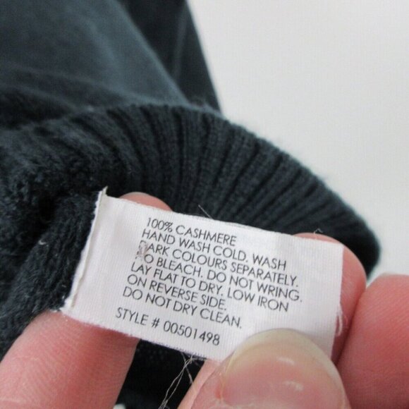 Club Monaco Womens Cashmere 100% M Dark Green Zip Sweater Top Luxury 206 - Picture 4 of 10